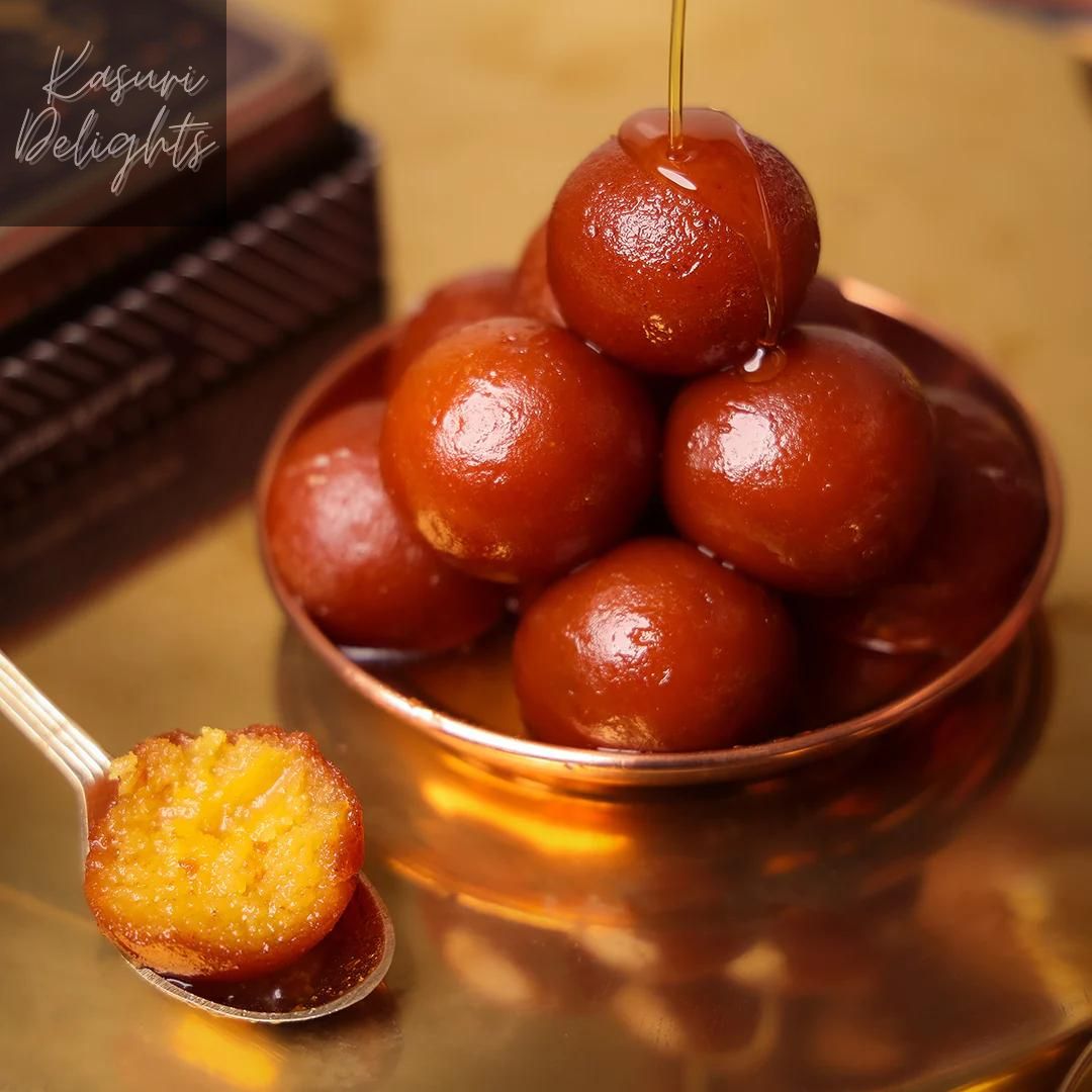 Kasuri Traditional Dessert Gulab Jamun with 1kg Packing.