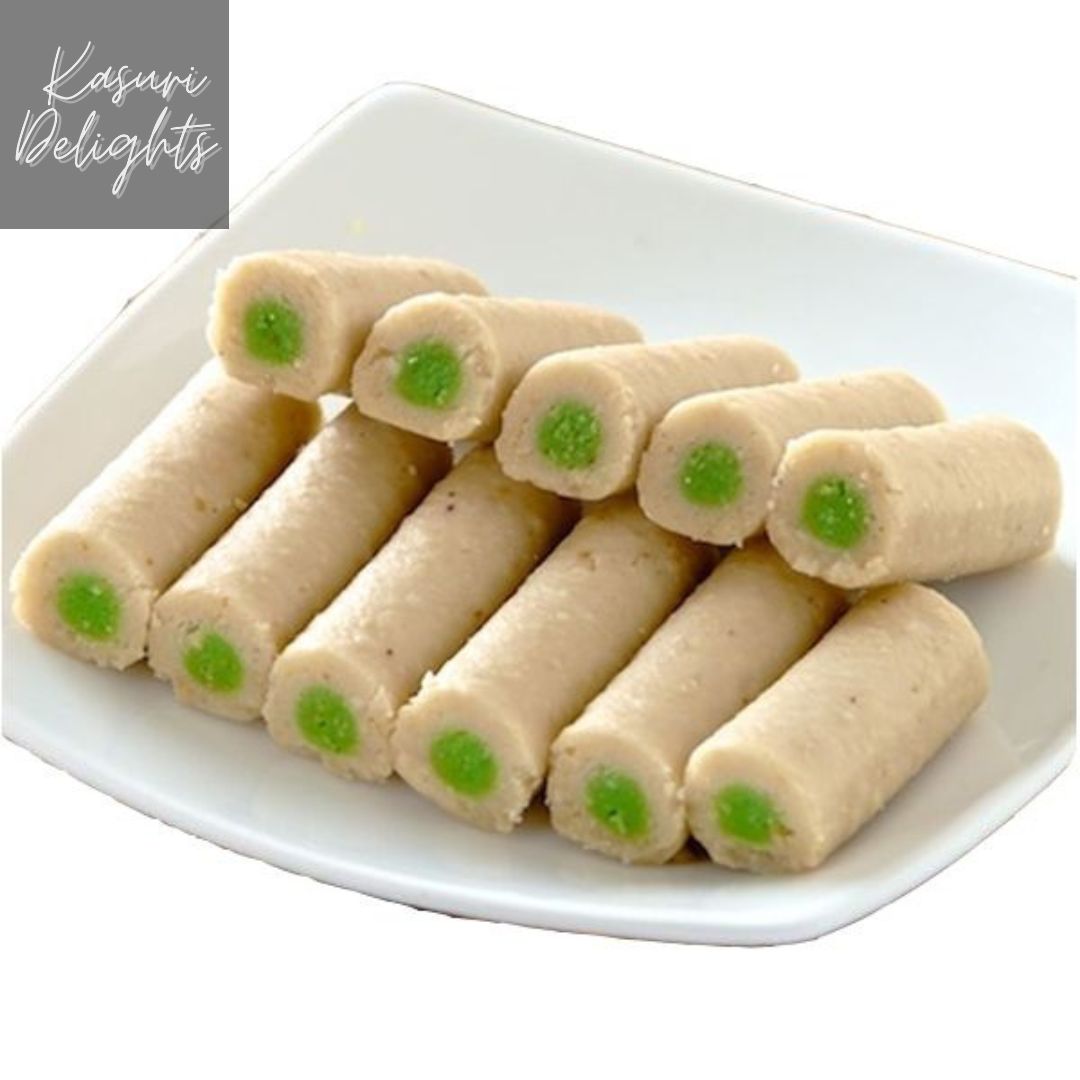 Special Badami Roll Barfi in 1kg Packaging.