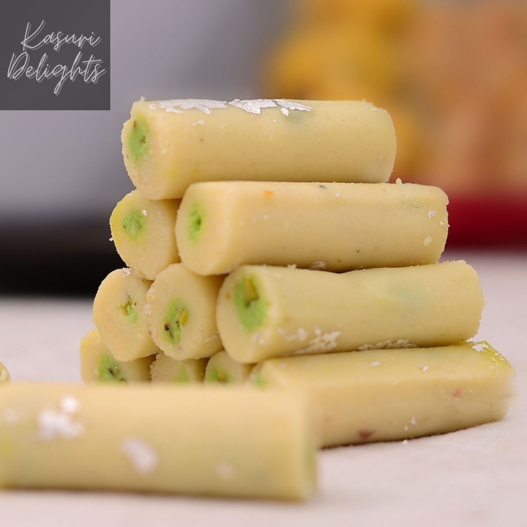 Special Badami Roll Barfi in 1kg Packaging.